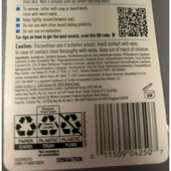 Two Just For Men 1-Day Beard and Brow Color Black Brush-In Wash-Out For Thicker - Picture 4 of 4